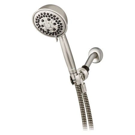 Waterpik Waterpik PowerPluse Massage Brushed Nickel 7 settings Handheld Showerhead 1.8 gpm XFT-769E